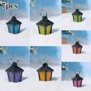 Set of 7 Mini Lantern Charms