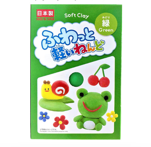 New DAISO Lightweight Fluffy Soft Clay in Green 40g