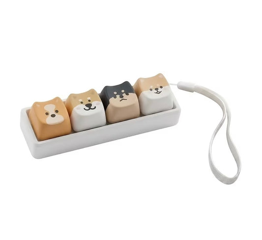 Dog Fidget 4 Button Clicker Keychain Sensory Toy