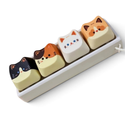 Cat Fidget 4 Button Clicker Keychain Sensory Toy